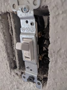 Switch with plate removed