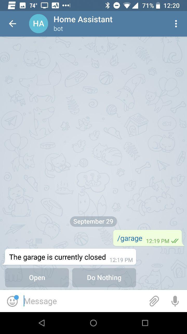 Telegram Bot Android Screenshot