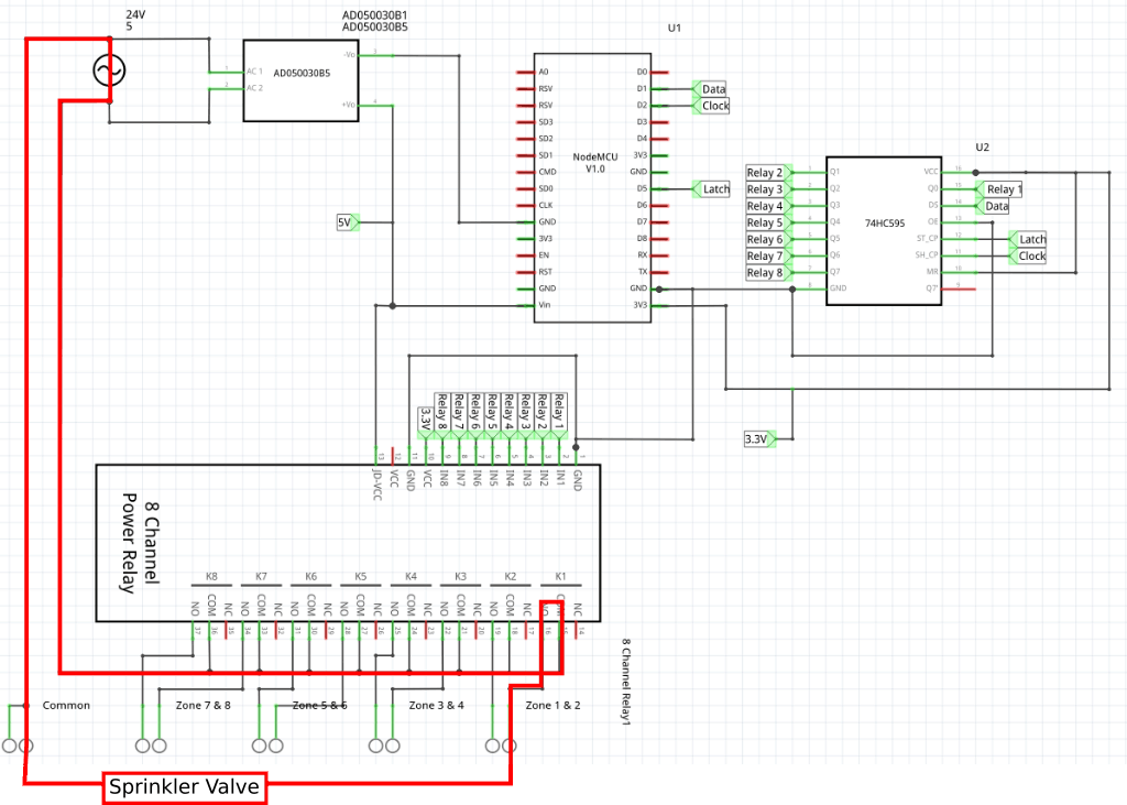 Circuit with relay active